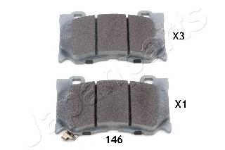 PA146AF Japan Parts Klocki hamulcowe przednie tarczowe