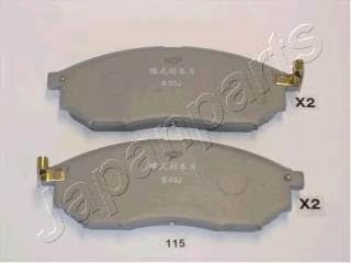 PA115AF Japan Parts Klocki hamulcowe przednie tarczowe
