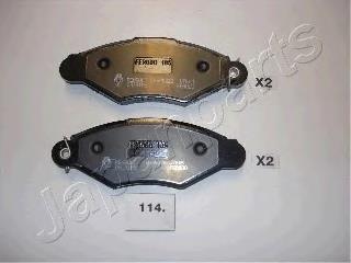 PA114AF Japan Parts Klocki hamulcowe przednie tarczowe