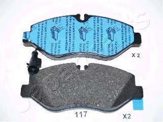 PA117AF Japan Parts Klocki hamulcowe przednie tarczowe