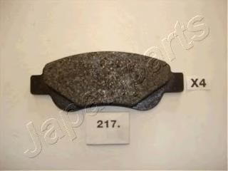 PA217AF Japan Parts Klocki hamulcowe przednie tarczowe