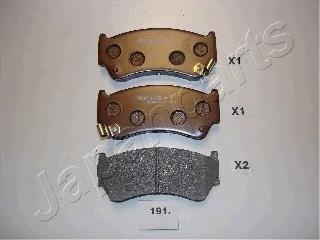 PA191AF Japan Parts Klocki hamulcowe przednie tarczowe