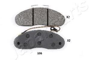 PA196AF Japan Parts Klocki hamulcowe przednie tarczowe