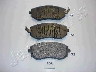 PA706AF Japan Parts Klocki hamulcowe przednie tarczowe