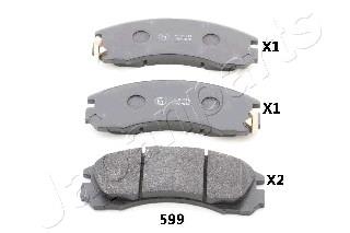 PA599AF Japan Parts Klocki hamulcowe przednie tarczowe