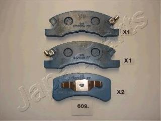 PA609AF Japan Parts Klocki hamulcowe przednie tarczowe