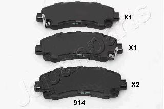 PA914AF Japan Parts Klocki hamulcowe przednie tarczowe