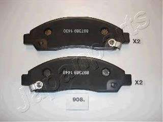 PA908AF Japan Parts Klocki hamulcowe przednie tarczowe