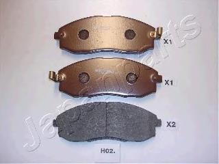 PAH02AF Japan Parts Klocki hamulcowe przednie tarczowe