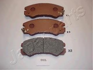 PA999AF Japan Parts Klocki hamulcowe przednie tarczowe