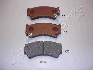 PA815AF Japan Parts Klocki hamulcowe przednie tarczowe