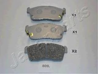 PA809AF Japan Parts Klocki hamulcowe przednie tarczowe