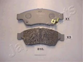 PA810AF Japan Parts Klocki hamulcowe przednie tarczowe