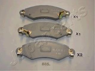 PA885AF Japan Parts Klocki hamulcowe przednie tarczowe