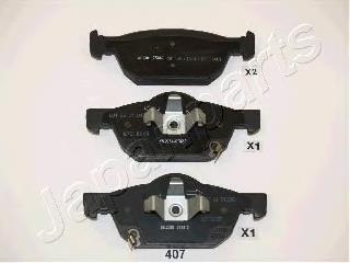 PA407AF Japan Parts Klocki hamulcowe przednie tarczowe