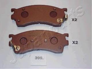 PA399AF Japan Parts Klocki hamulcowe przednie tarczowe