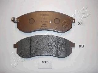 PA515AF Japan Parts Klocki hamulcowe przednie tarczowe