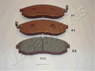 PA582AF Japan Parts Klocki hamulcowe przednie tarczowe