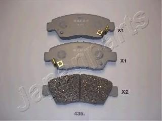 PA435AF Japan Parts Klocki hamulcowe przednie tarczowe