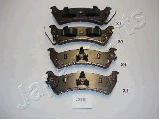 PP019AF Japan Parts Okładziny (klocki) do hamulców tarczowych tylne