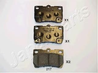 PP217AF Japan Parts Okładziny (klocki) do hamulców tarczowych tylne