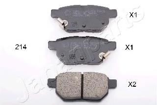 PP214AF Japan Parts Okładziny (klocki) do hamulców tarczowych tylne