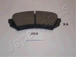 PP259AF Japan Parts Okładziny (klocki) do hamulców tarczowych tylne