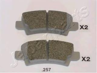 PP257AF Japan Parts Okładziny (klocki) do hamulców tarczowych tylne