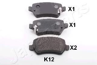 PPK12AF Japan Parts Okładziny (klocki) do hamulców tarczowych tylne