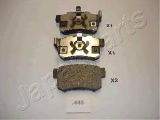 PP445AF Japan Parts Okładziny (klocki) do hamulców tarczowych tylne