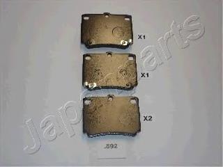 PP592AF Japan Parts Okładziny (klocki) do hamulców tarczowych tylne