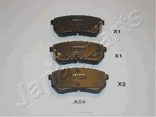 PPK04AF Japan Parts Okładziny (klocki) do hamulców tarczowych tylne