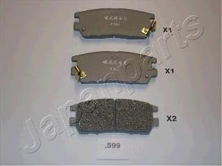 PP599AF Japan Parts Okładziny (klocki) do hamulców tarczowych tylne