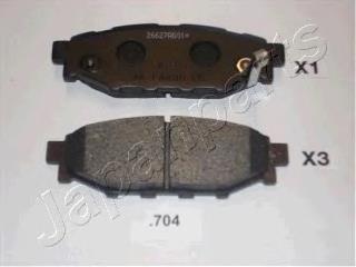 PP704AF Japan Parts Okładziny (klocki) do hamulców tarczowych tylne