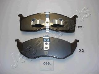 PA099AF Japan Parts Klocki hamulcowe przednie tarczowe