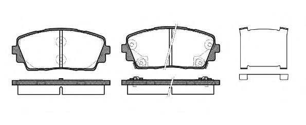Klocki hamulcowe przednie tarczowe Hyundai/Kia 581011YA35 cena, od 19,79 USD
