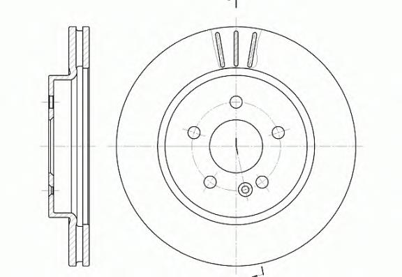 Tarcza hamulcowa przednia A1634210012 Mercedes