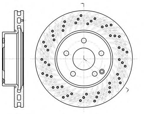 Tarcza hamulcowa przednia Mercedes A204421361290