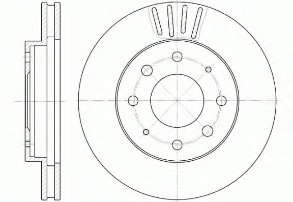 MB668886 Mitsubishi Tarcza hamulcowa przednia