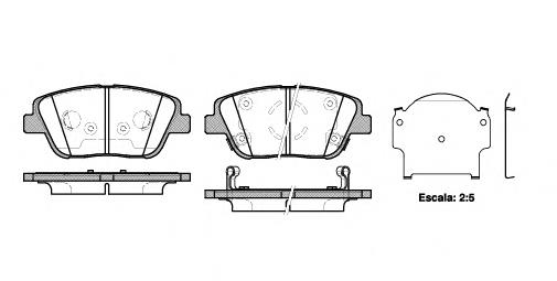 581013QA10 Hyundai/Kia Klocki hamulcowe przednie tarczowe