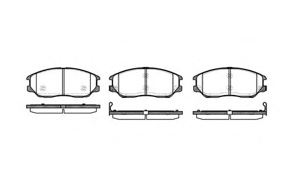 Klocki hamulcowe przednie tarczowe 4813A21100 Hyundai/Kia
