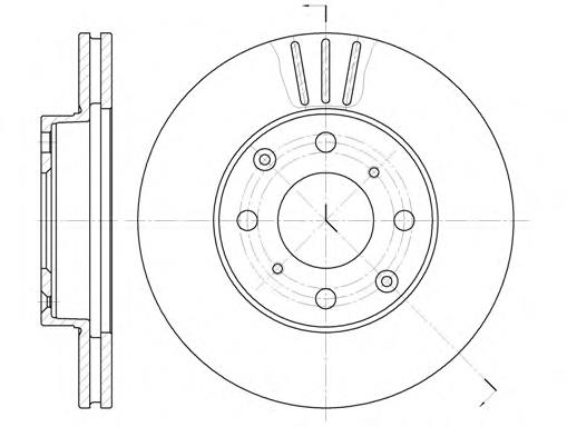 Tarcza hamulcowa przednia 45251S04A10 Honda