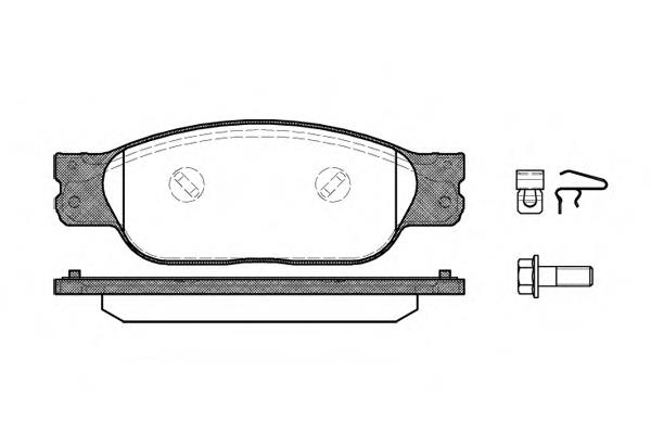 Klocki hamulcowe przednie tarczowe XR858178 Jaguar