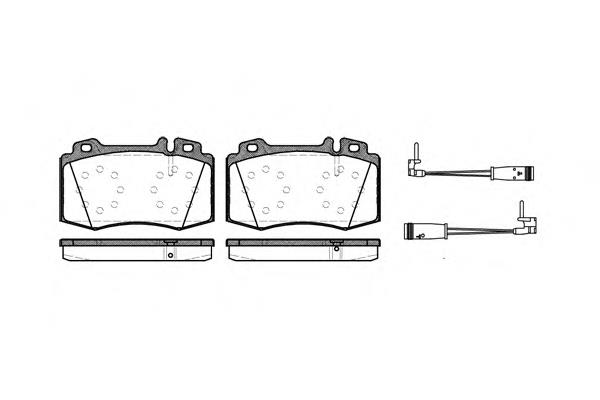 Klocki hamulcowe przednie tarczowe A0054209520 Mercedes