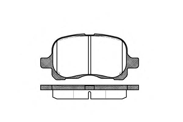 Do koszyka 0446512520 Toyota Klocki hamulcowe przednie tarczowe