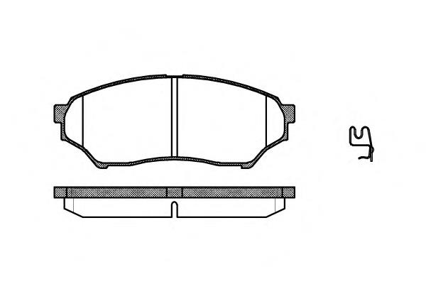 Klocki hamulcowe przednie tarczowe MR334953 Mitsubishi