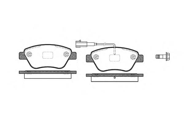 Klocki hamulcowe przednie tarczowe 77362548 Fiat/Alfa/Lancia