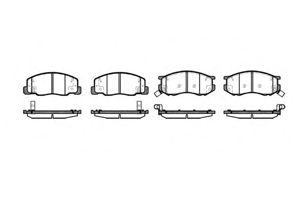 Klocki hamulcowe przednie tarczowe 0446528340 Toyota