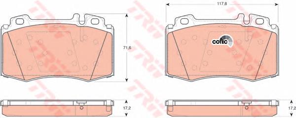 Klocki hamulcowe przednie tarczowe TRW GDB1454 cena, od 31,31 USD