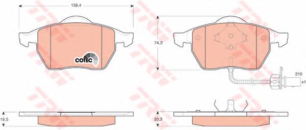 Klocki hamulcowe przednie tarczowe VAG 7M3698151 cena, od 32,84 USD